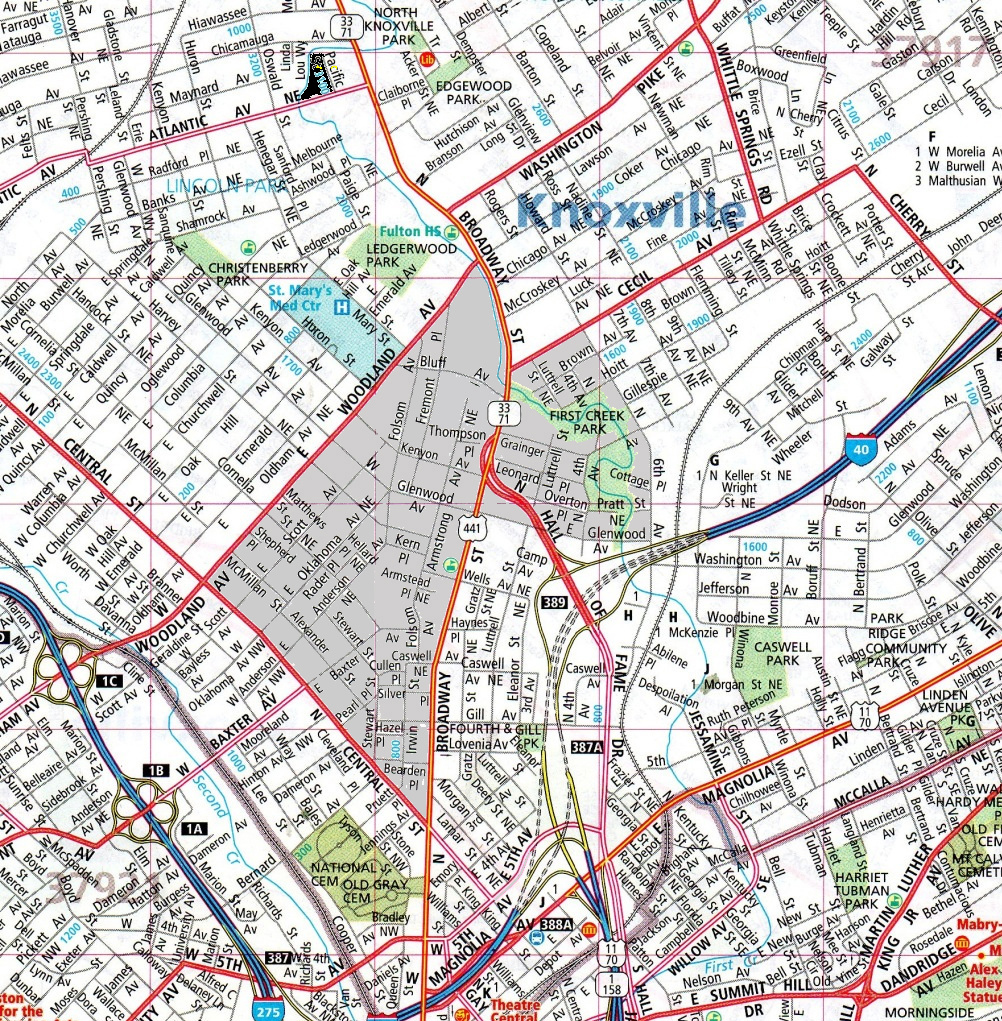 old north knoxville map