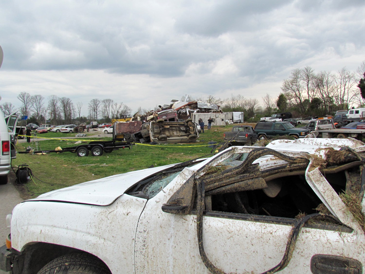 cars destroyed by tornado