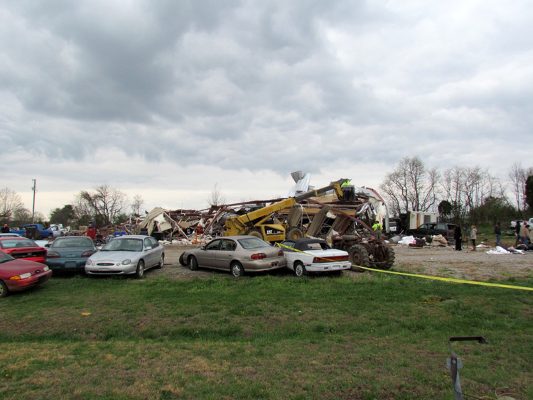 vehicles destroyed by tornado