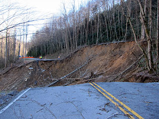 newfound gap road landslide