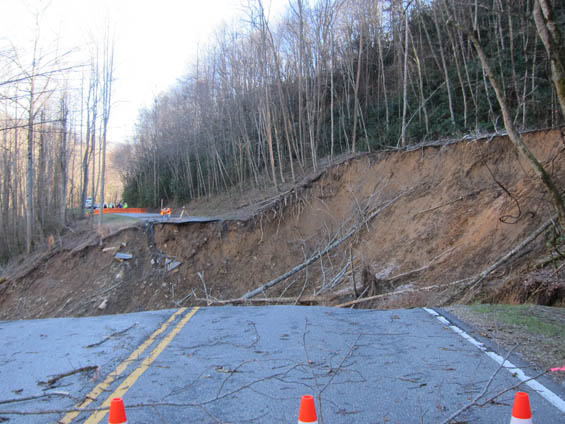 newfound gap road landslide