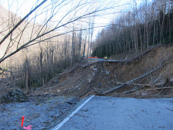 newfound gap road landslide