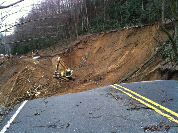 newfound gap road construction