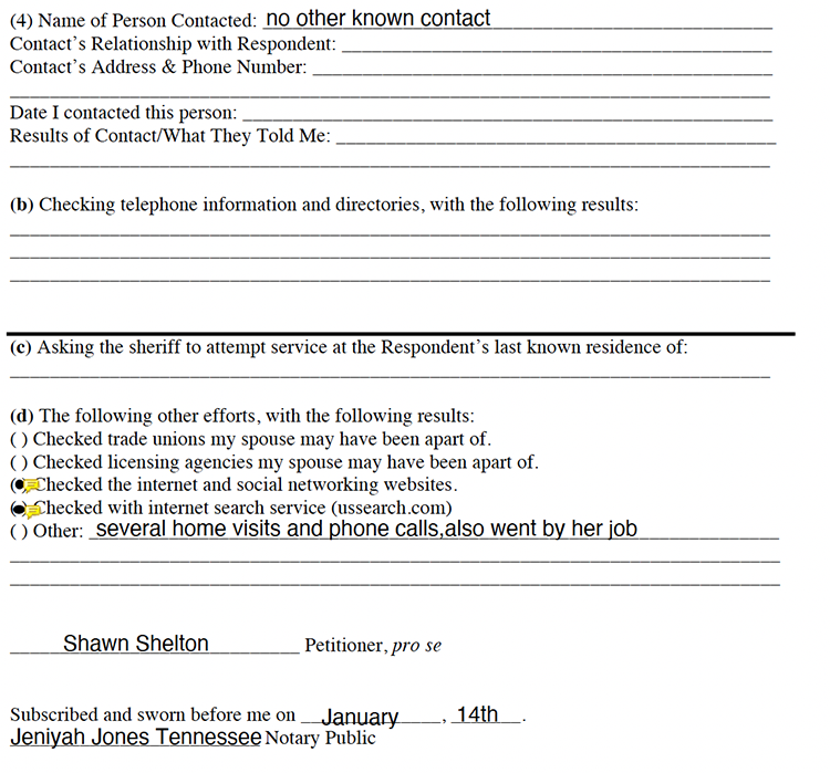 shawn shelton affidavit