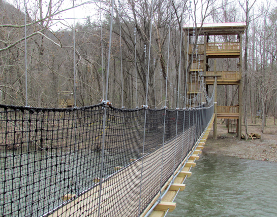 swinging bridge