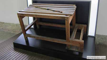 Wooden trestle used for torture
