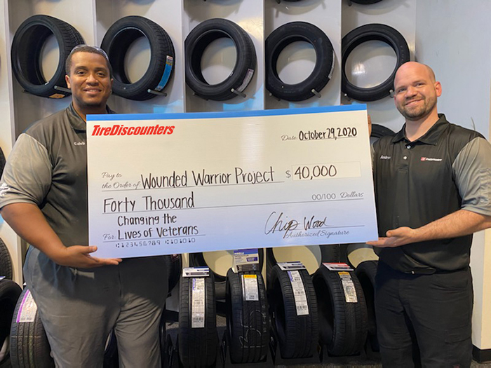 tire discounters donate to wounded warrior project