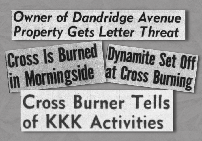beck house cross burning headlines