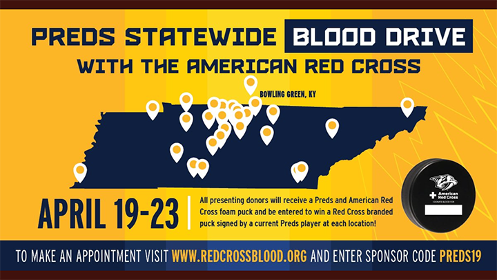 nashville predators blood drive american red cross