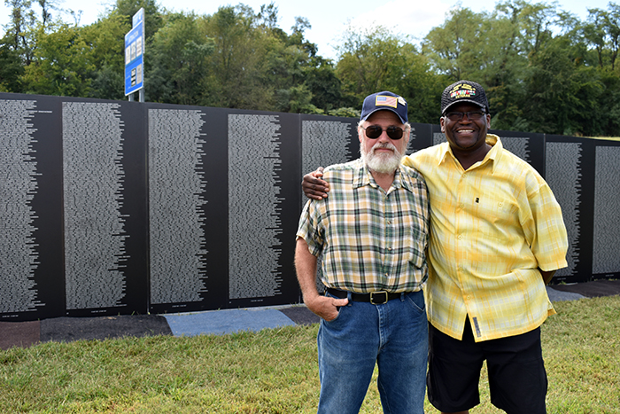 Veterans by Vietnam Memorial Wall Clarksville TN