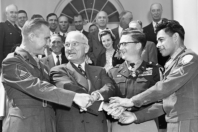 president truman congratulates harold wilson