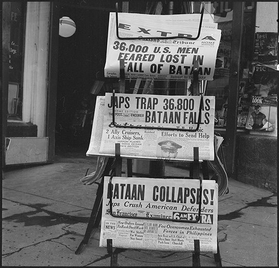 newspaper headlines april 9 1942