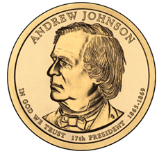 andrew johnson $1 coin