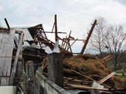 barn destroyed by tornado