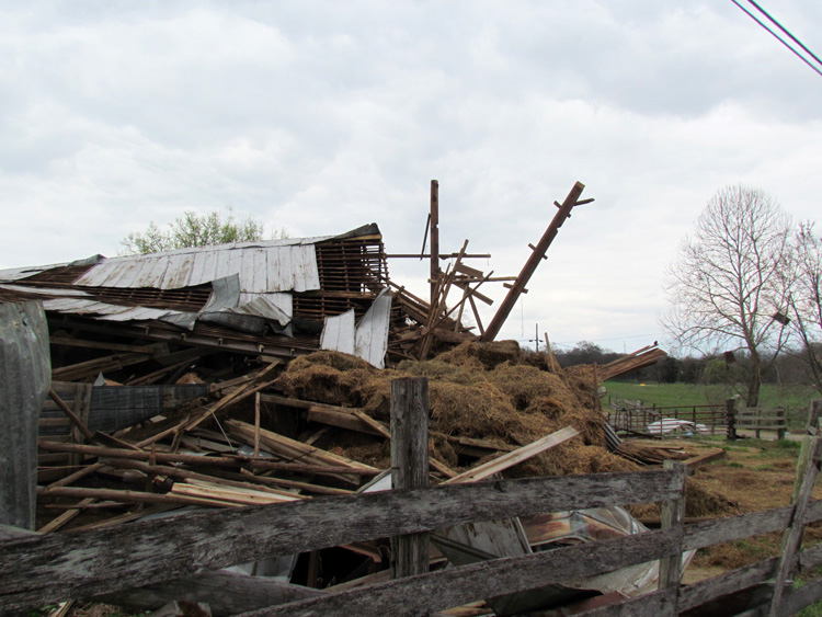 barn destroyed by tornado