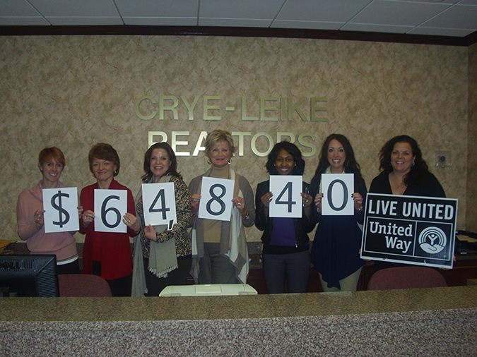 CryeLeike realtors raise 64,840 for United Way