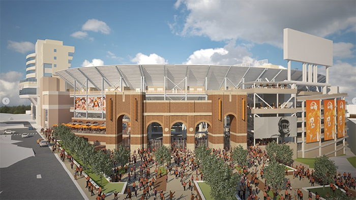 Neyland Stadium renovation rendering 2019