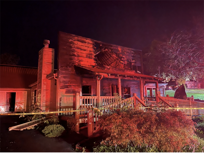 Structure fire in Pigeon Forge