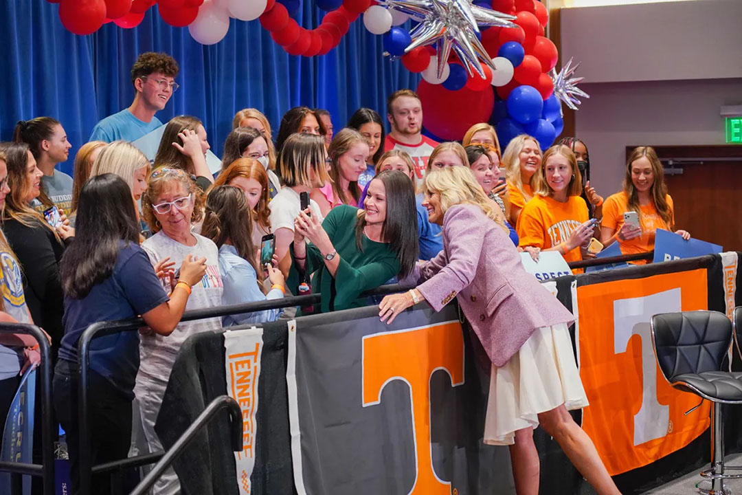 first lady visits ut knoxville