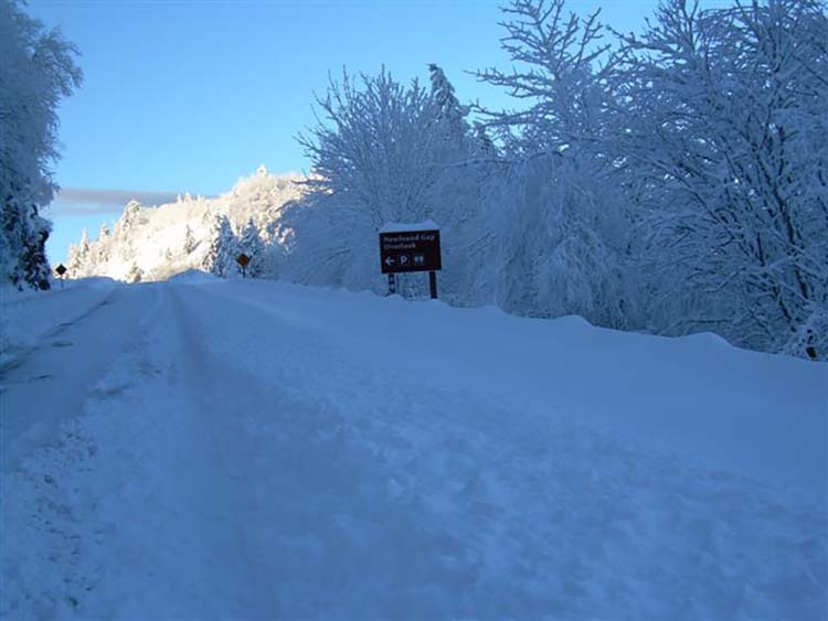 newfound gap snow