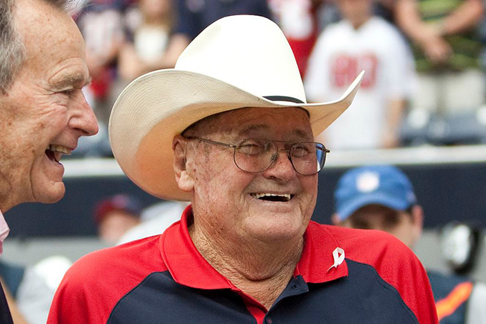 bum phillips with former president george h.w. bush
