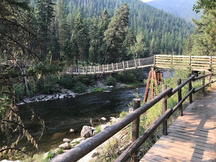 montana rock creek swinging bridge