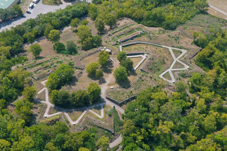 fort negley aerial view