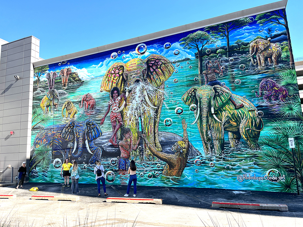 raining wisdom mural