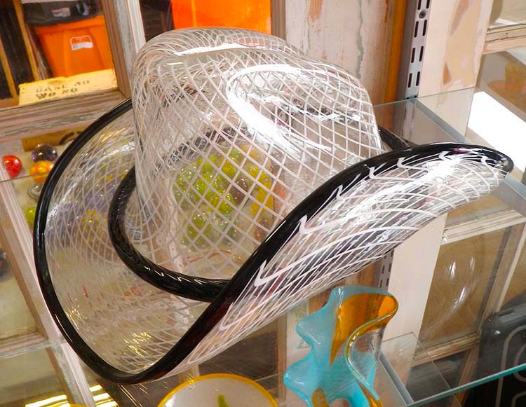 glassblown cowboy hat