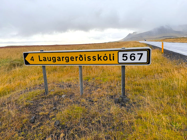 Iceland sign post