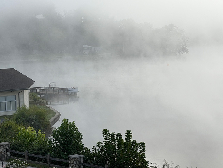 Lake Junaluska foggy morning