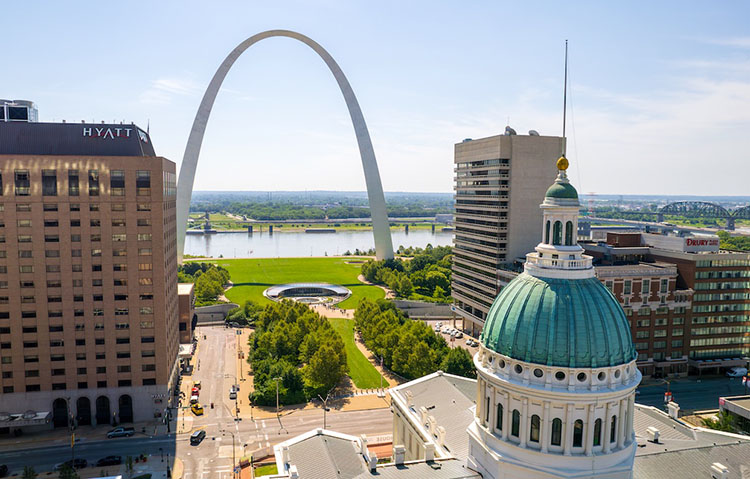 St Louis riverbank